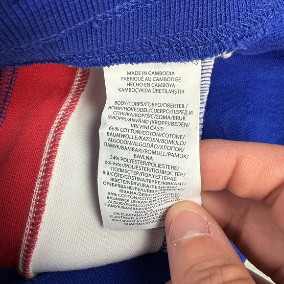 Polo Ralph Lauren Sweat Shorts Womens Medium Blue Red White Striped USA Terry - Picture 8 of 12